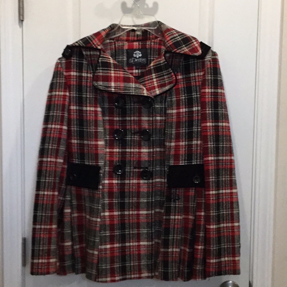 Double Breasted Peacoat by Dereon!  Size large